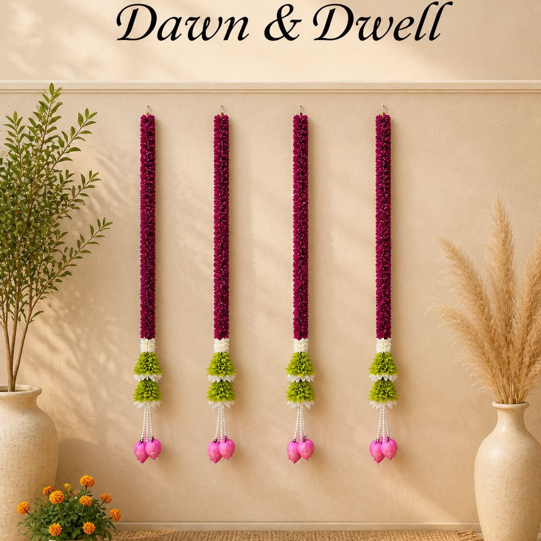 Radiant Floral Hanging Strings for Festive Styling