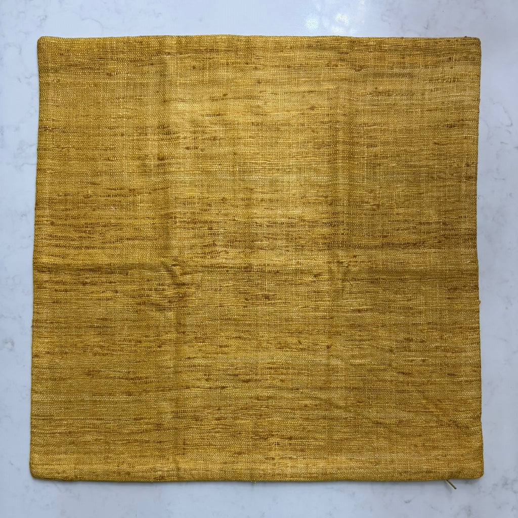 Golden Velvet & Silk Cushion Cover – Dual Texture Decorative Throw Pillow Case, 50x50 cm (20x20”)