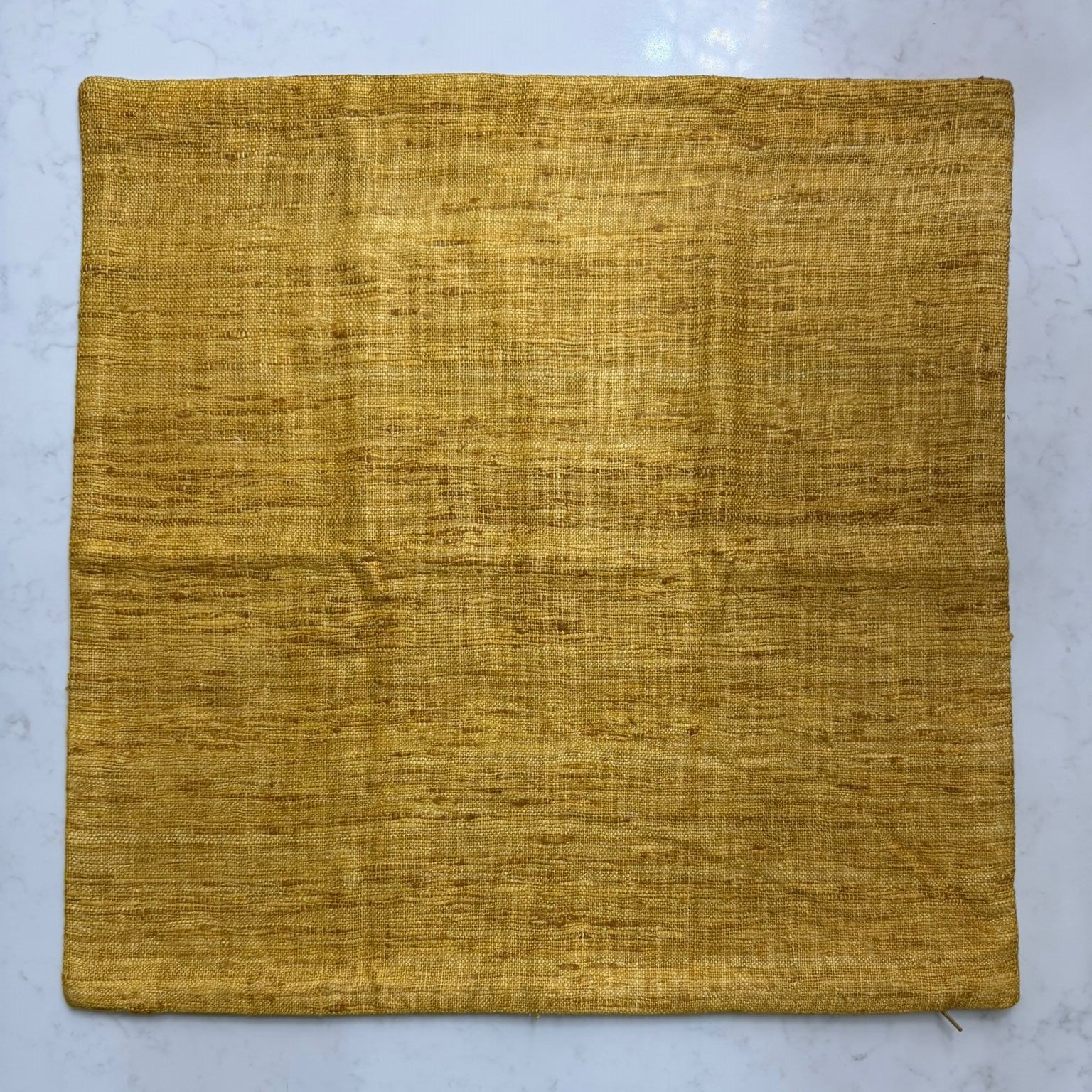 Golden Velvet & Silk Cushion Cover – Dual Texture Decorative Throw Pillow Case, 50x50 cm (20x20”)