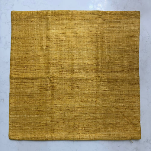 Golden Velvet & Silk Cushion Cover – Dual Texture Decorative Throw Pillow Case, 50x50 cm (20x20”)