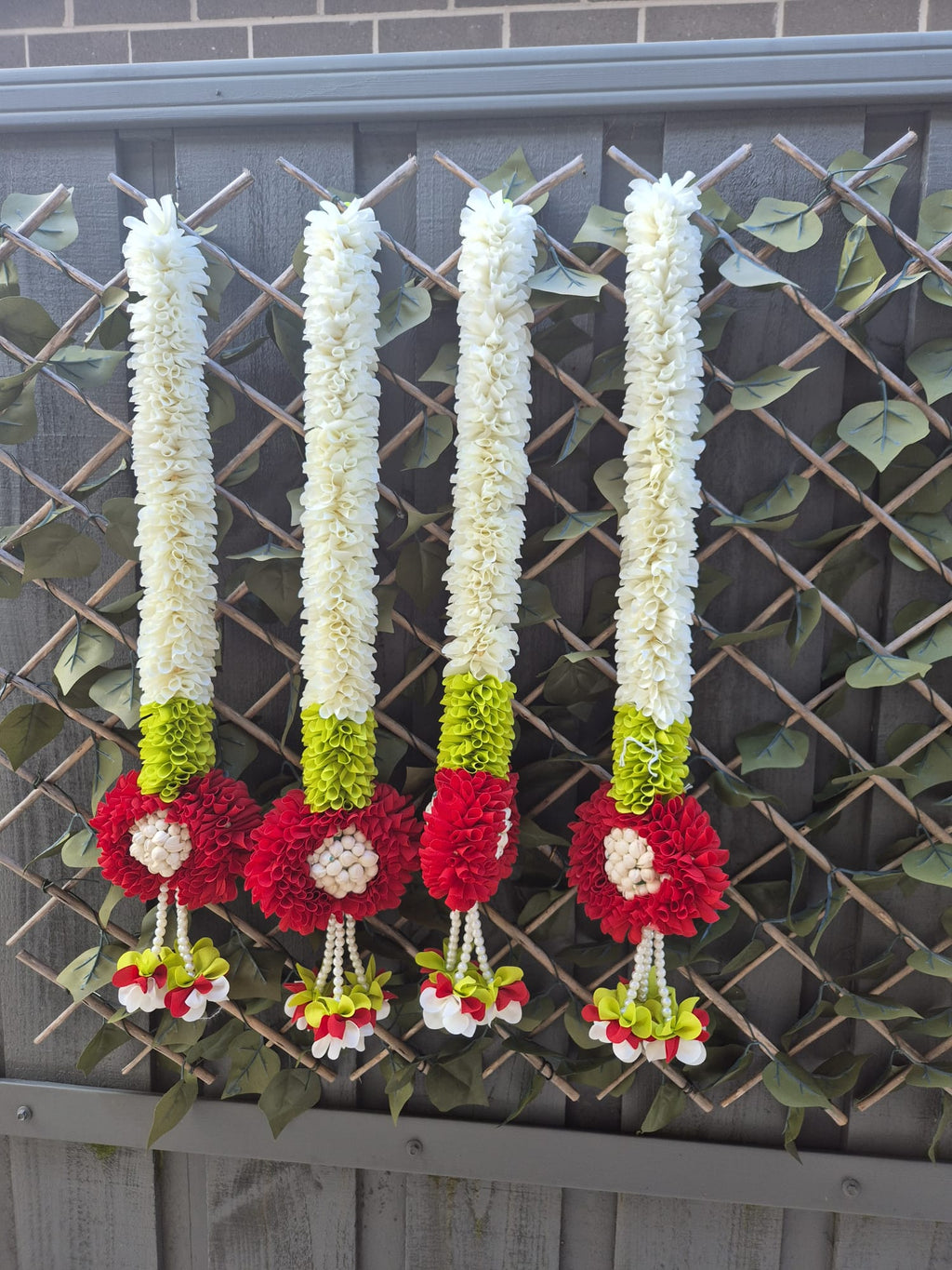 Mogra & Pearl Garland | Artificial Flower Mala for Pooja, Weddings & Festive Décor
