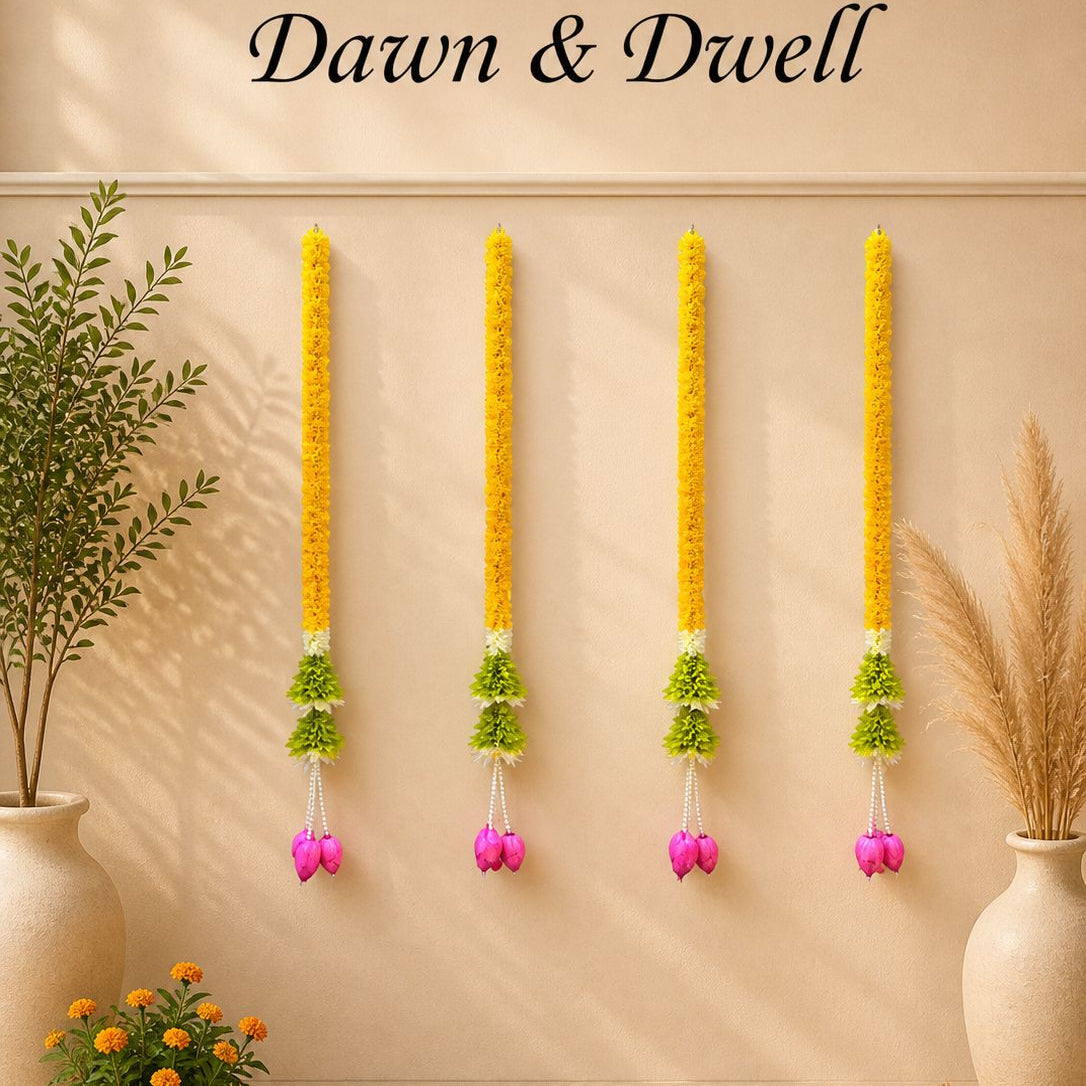 Radiant Floral Hanging Strings for Festive Styling